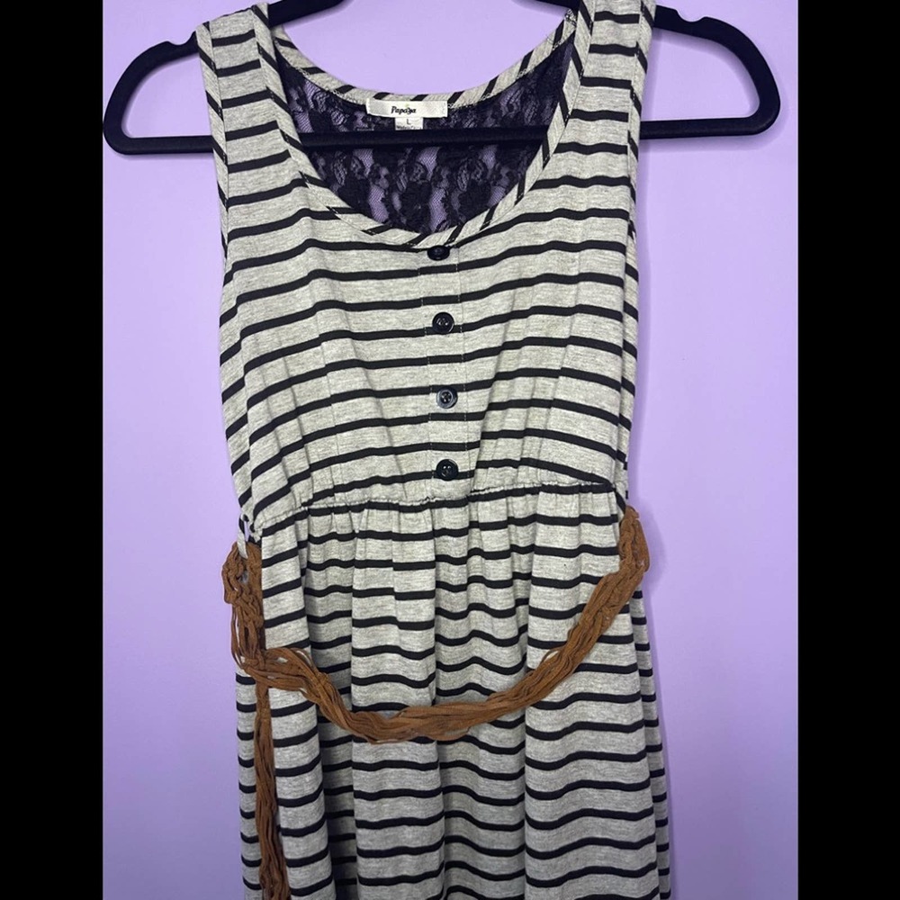 Papaya Belted Tank Dress (Size L)